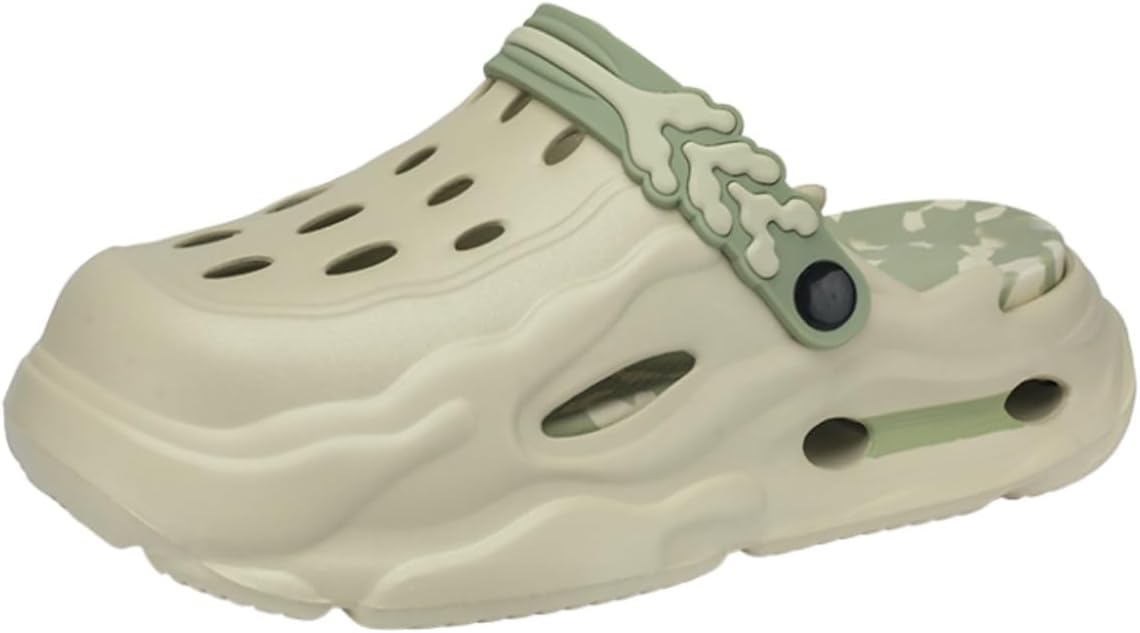 

Модные удобные сабо на платформе для мужчин, высота 4 см - для увеличения роста, Шлепацы, повседневные тапочки, пляжная обувь, стильные сандалии Khwfjas, зеленый