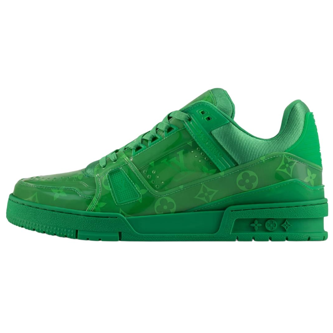

LOUIS VUITTON Кроссовки для скейтбординга Trainer Low Top, мужские, зеленые