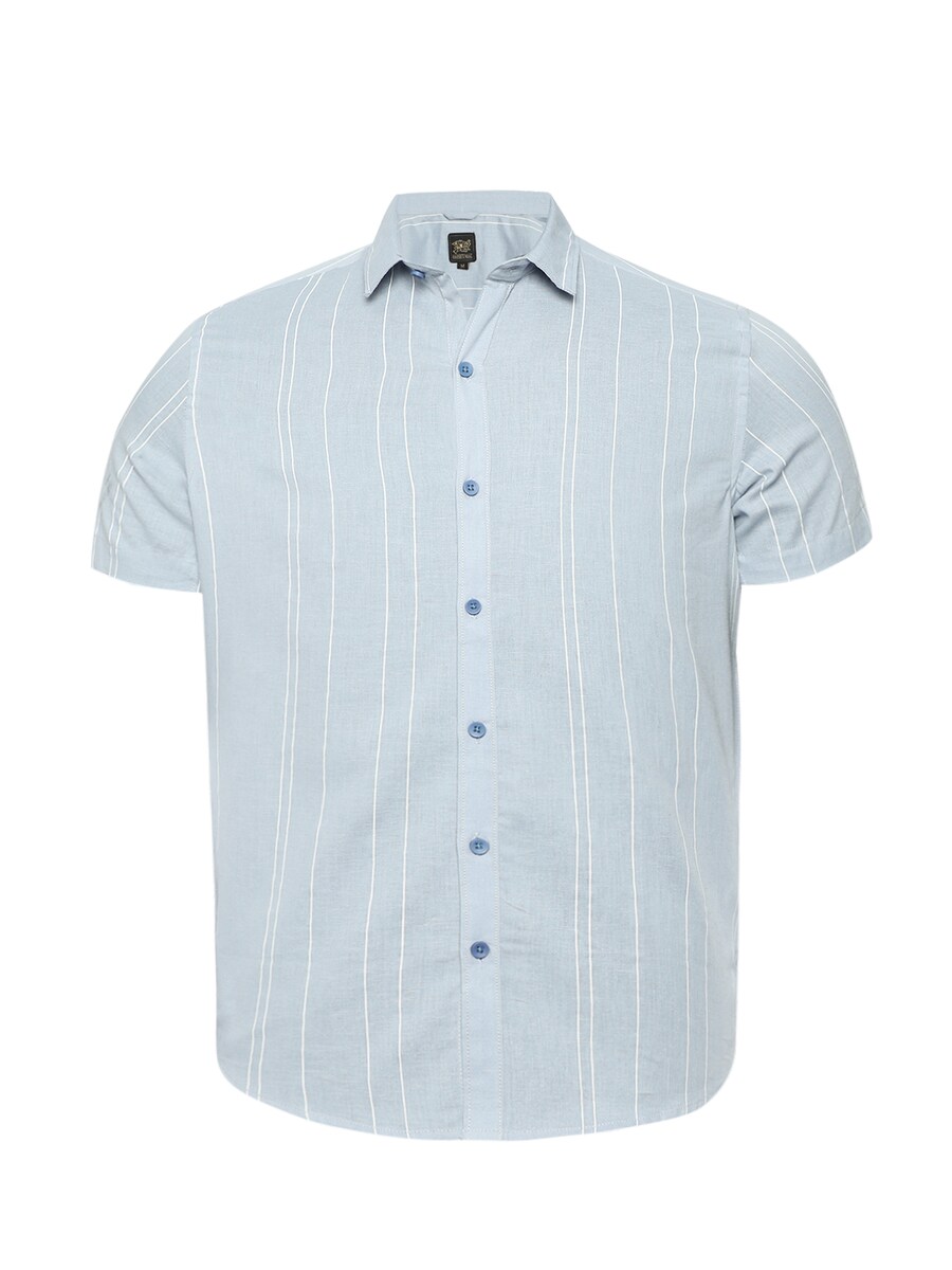 

Рубашка на пуговицах классического кроя Campus Sutra Kaiden, синий