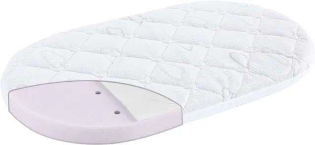 Детский матрас Traumeland Brise Light Matratze, подходящий для Uppababy Vista V2 & Cruz V2 высотой 6 см, 1 шт, белый