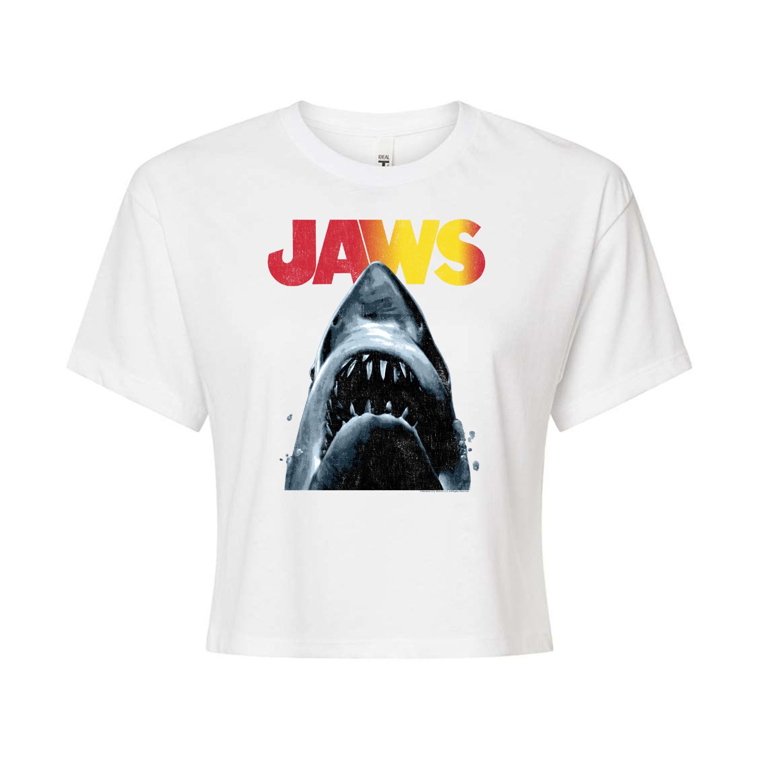 

Укороченная футболка с графическим рисунком Juniors' Jaws Licensed Character, белый