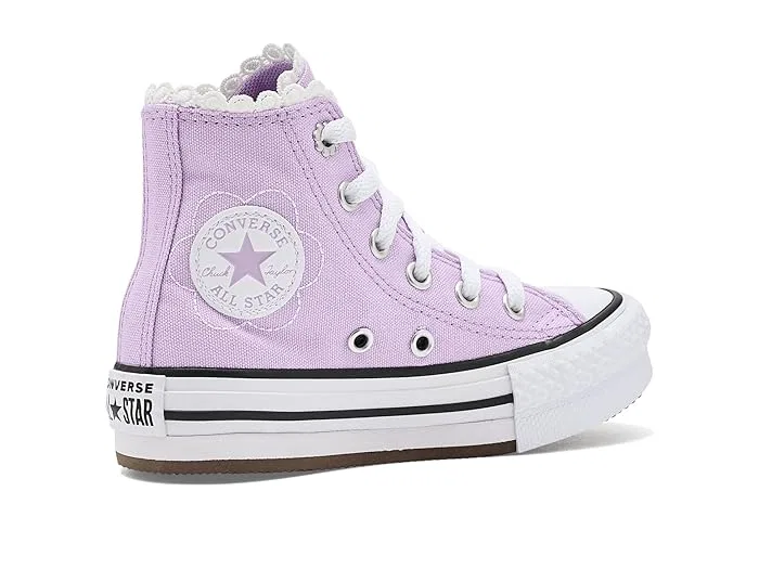 Кроссовки детские Chuck Taylor All Star Eva Lift Platform Bubble Flowers Converse Kids, Lavender Latte/White/Black — фото 4