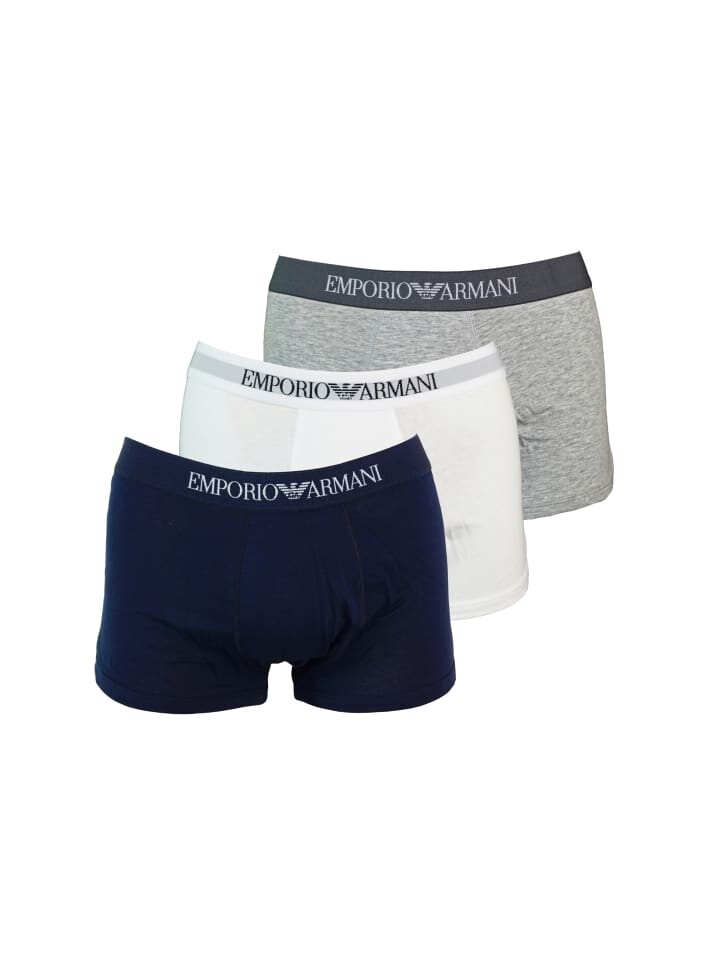 

Боксеры Emporio Armani Trunk, цвет navy, weiß, grau