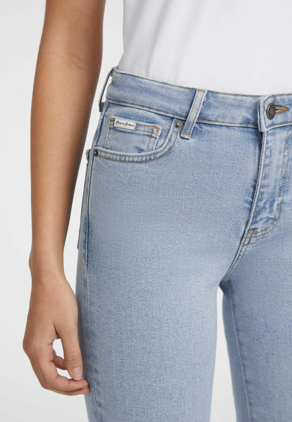 

Джинсы облегающие HIGH RISE Guess Jeans, светло-голубой деним
