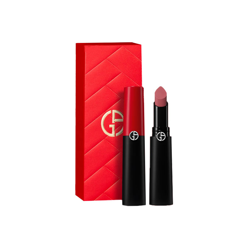 GIORGIO ARMANI AMANI Valentine's Day Limited Edition Nude Mist Power Red And Black Tube помада матовая легко растушевывается осветляющая 3,1г — фото 4