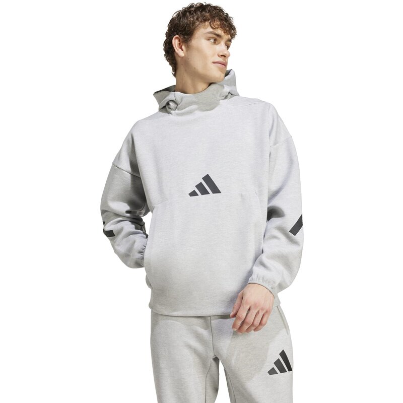 Толстовка с капюшоном zne (нормальная и длинная) Adidas, цвет mgreyh — фото 2