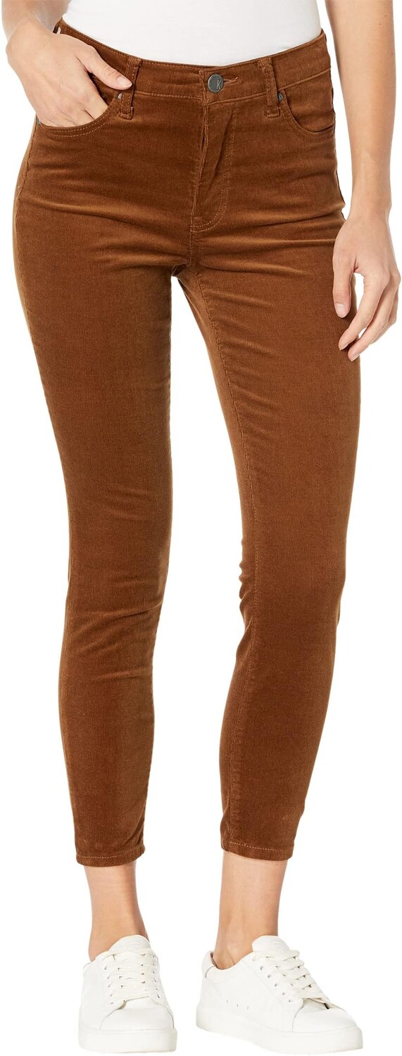 

Джинсы KUT from the Kloth Connie High-Rise Corduroy Ankle in Whiskey, цвет Whiskey