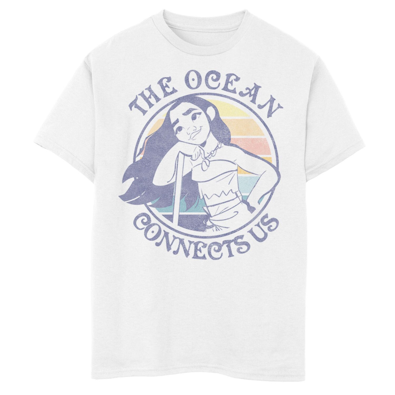 

Флисовая футболка с рисунком заката Disney's Moana Boys 8–20 The Ocean Connects Us Licensed Character