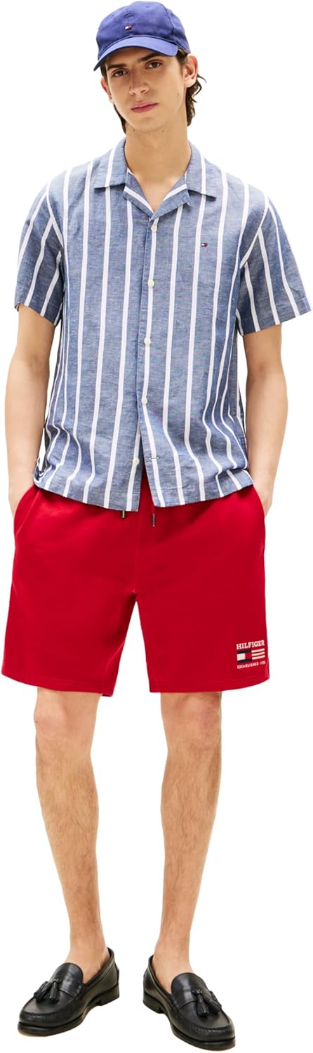 Мужские спортивные шорты Tommy Hilfiger из 100% хлопка со шнурком, Medium Red — фото 3