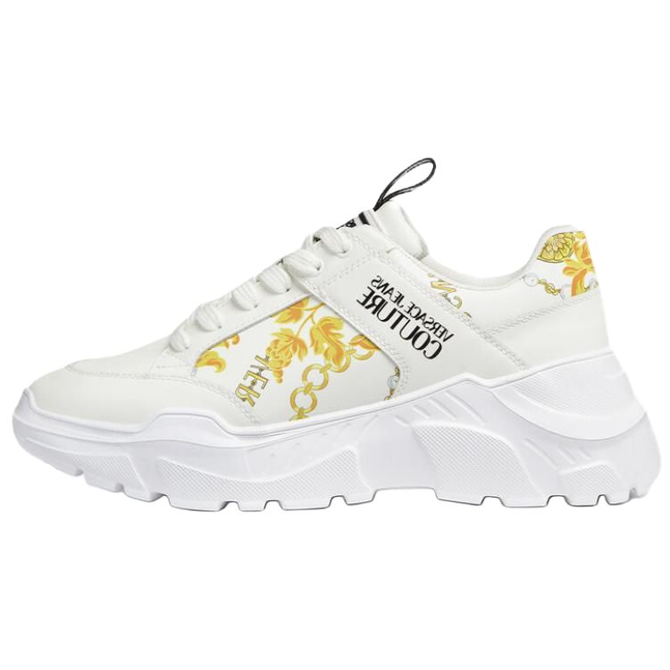 

VERSACE JEANS COUTURE Низкие повседневные туфли Chain Couture белого цвета для мужчин