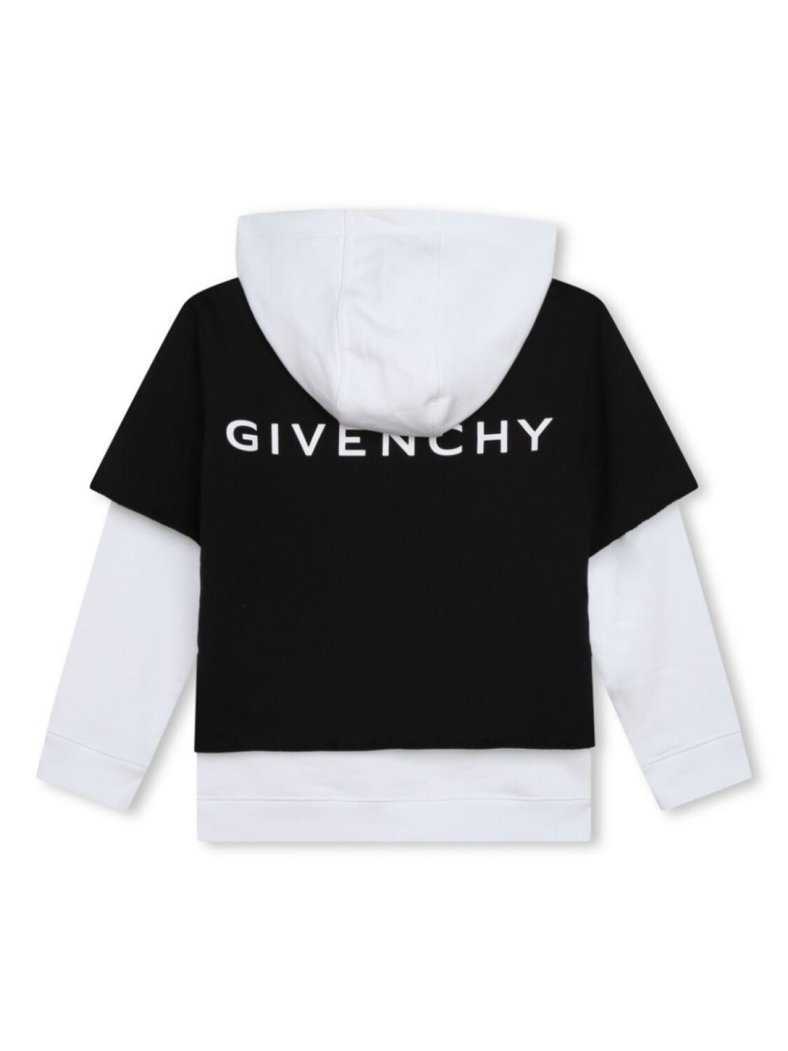 Givenchy Kids многослойное худи с логотипом 4G, черный — фото 2
