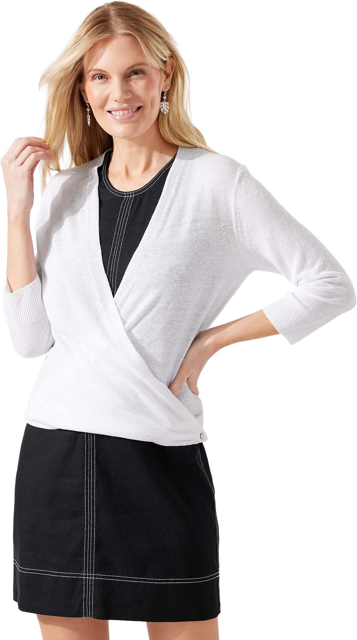 

Свитер Tommy Bahama Addison Linen Rayon Cardigan, белый