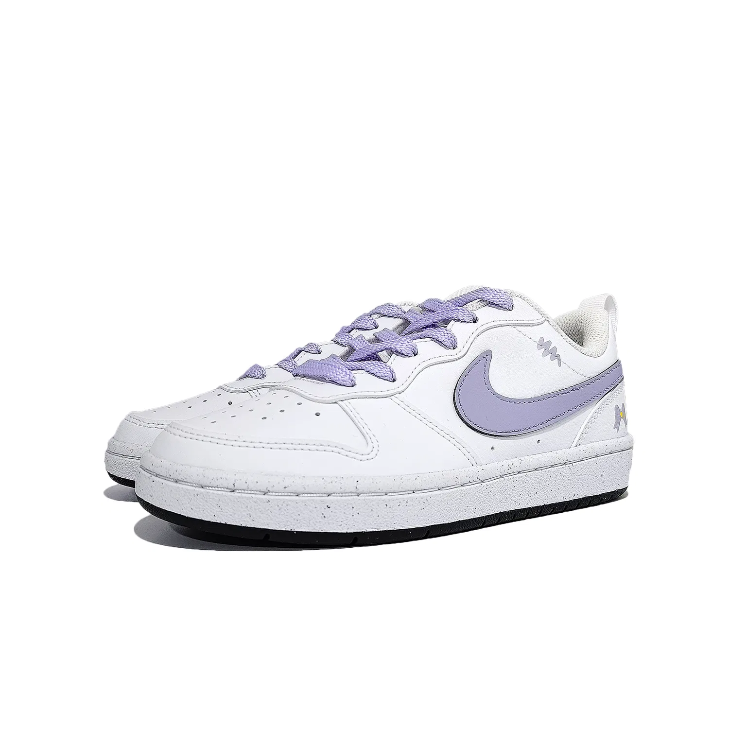 Детские кеды Nike Court Borough Low White Purple — фото 4