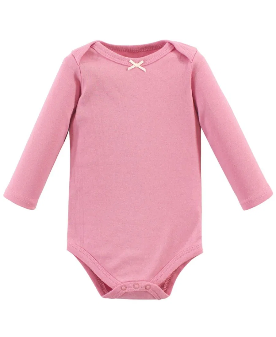 Комплект из 5 хлопковых боди с длинными рукавами для девочек Hudson Baby — фото 2