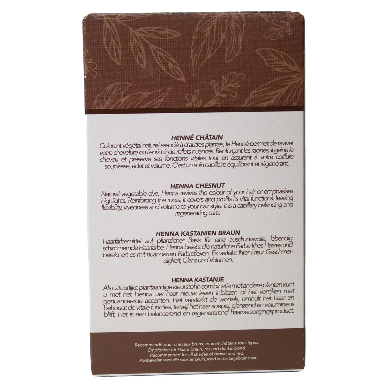 Растительная краска для волос Hennedrog Henna Chatain Chestnut Brown 90 г Generisch, Maroon — фото 4