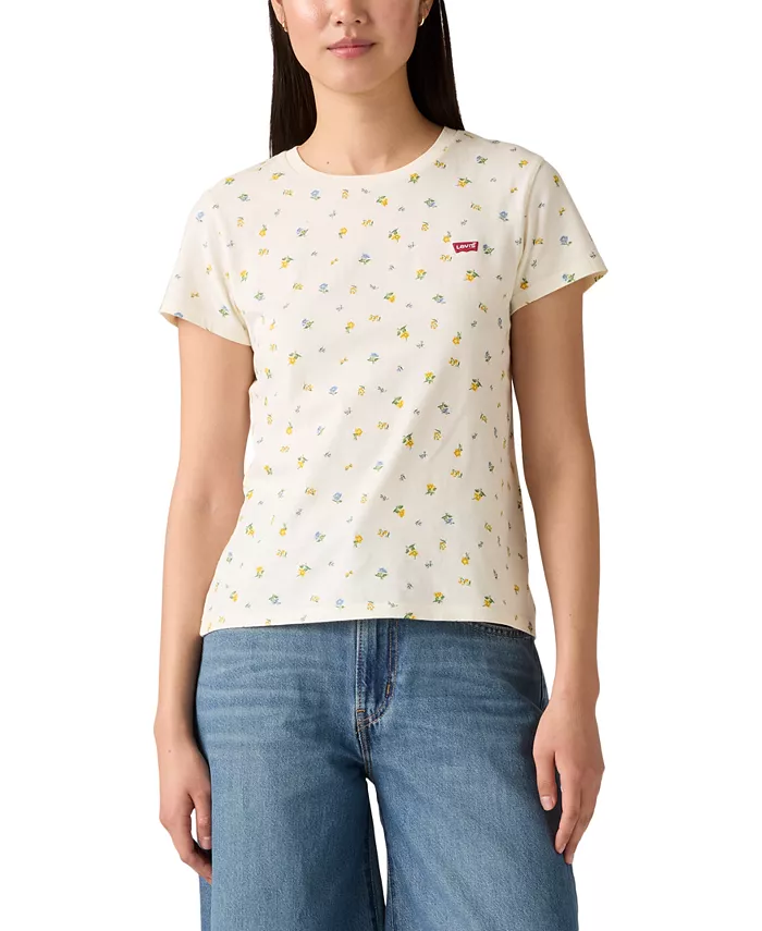 

Женская хлопковая футболка The Perfect Crewneck Levi's, мультиколор