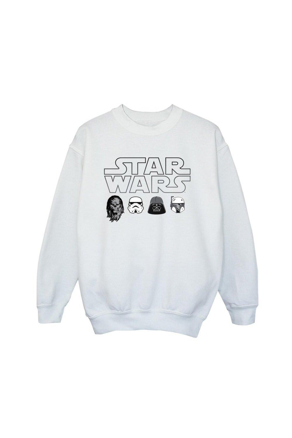 Толстовка с изображением головы персонажа Star Wars, белый — фото 2