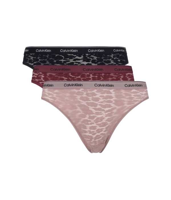 

Трусики кружевные Calvin Klein Underwear с принтом, 3 штуки