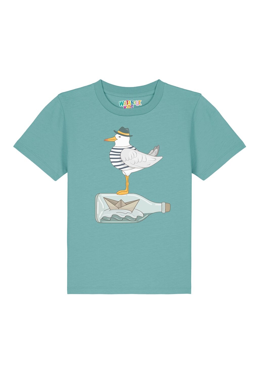 

Футболка с принтом MÖWE MIT Watapparel, цвет teal monstera