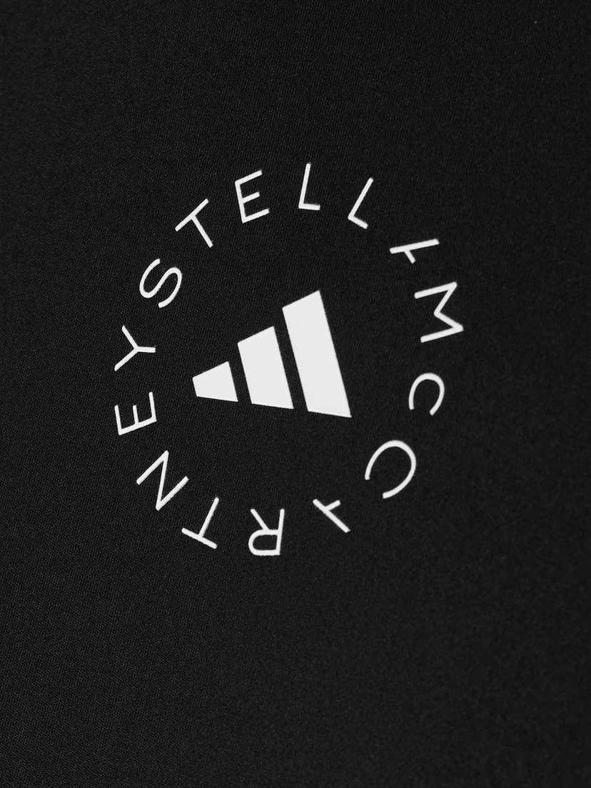 Укороченный топ Truestrength с вырезом и принтом Adidas By Stella Mccartney, черный — фото 3
