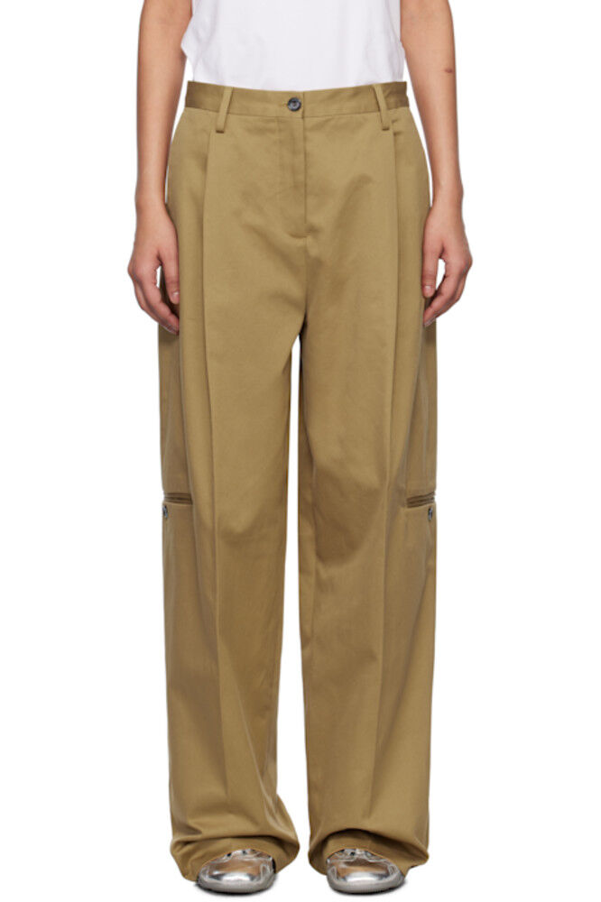 

Брюки из бежевого твила Acne Studios
