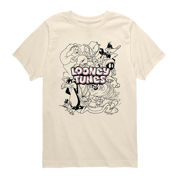 

Футболка с принтом Looney Tunes для мальчиков Licensed Character, Cream