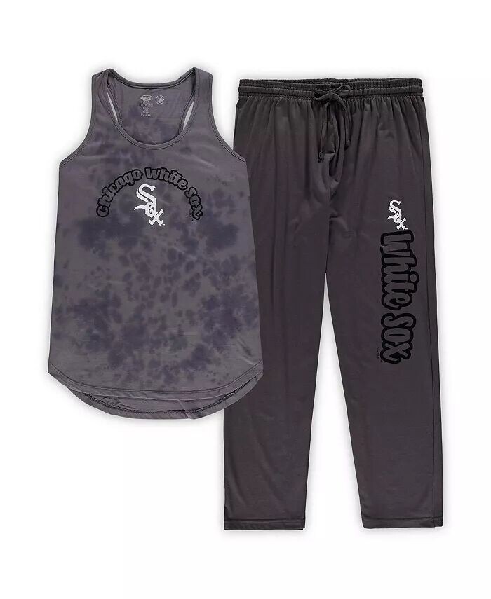 

Женский темно-серый комплект из майки и брюк из джерси Chicago White Sox размера плюс Concepts Sport