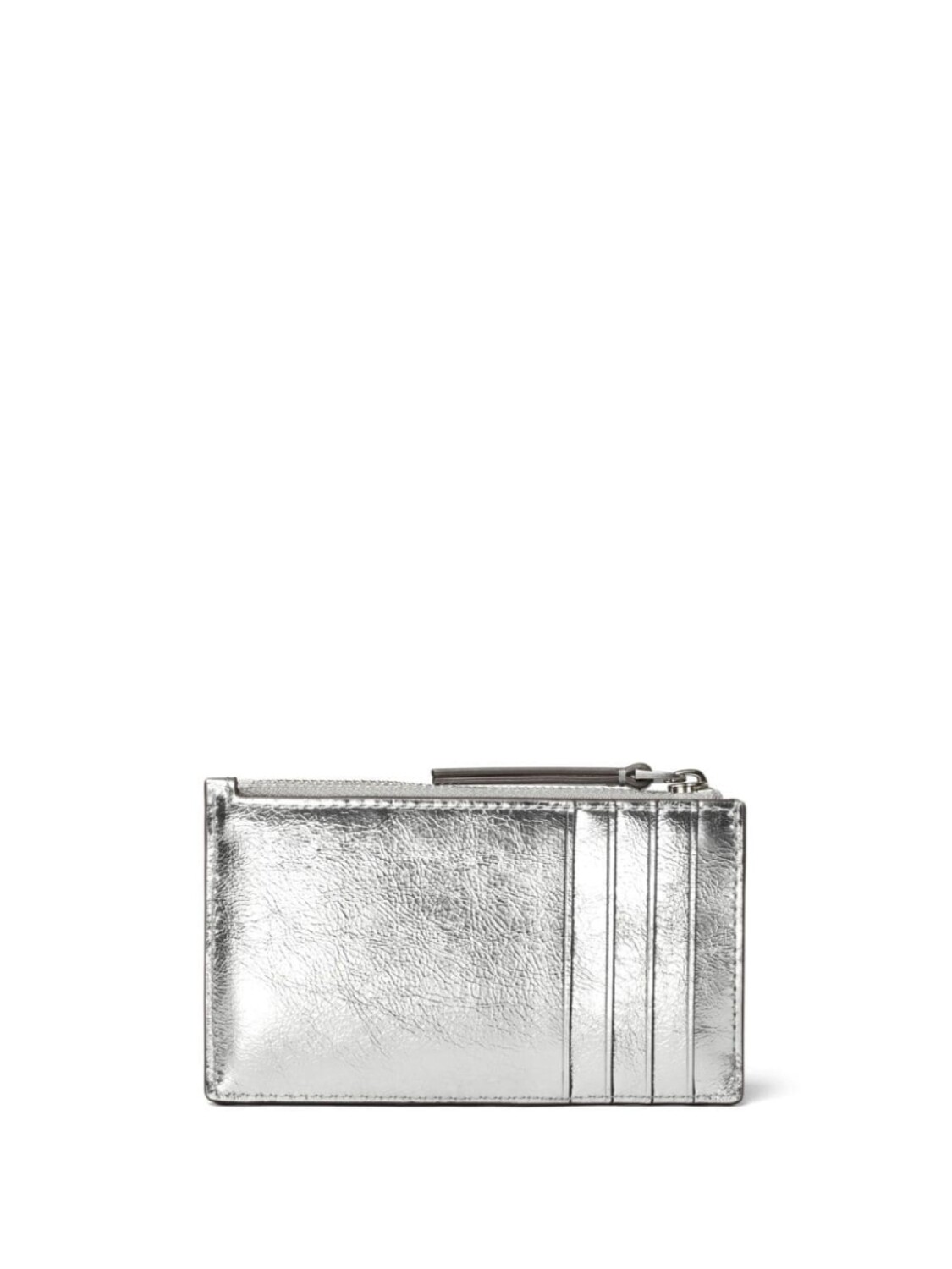 

Tory Burch стеганый картхолдер Kira с эффектом металлик, серебристый