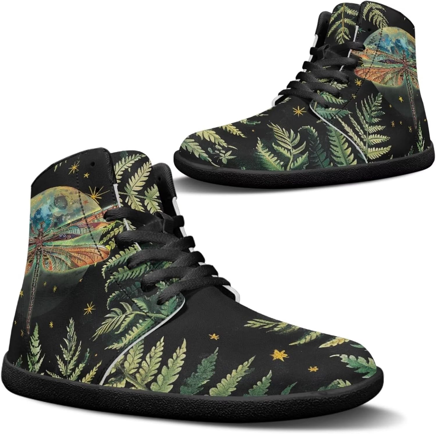 

Высокие кроссовки Jeiento Босоножки для мужчин и женщин с широким носком и дизайном бабочки, серебряный