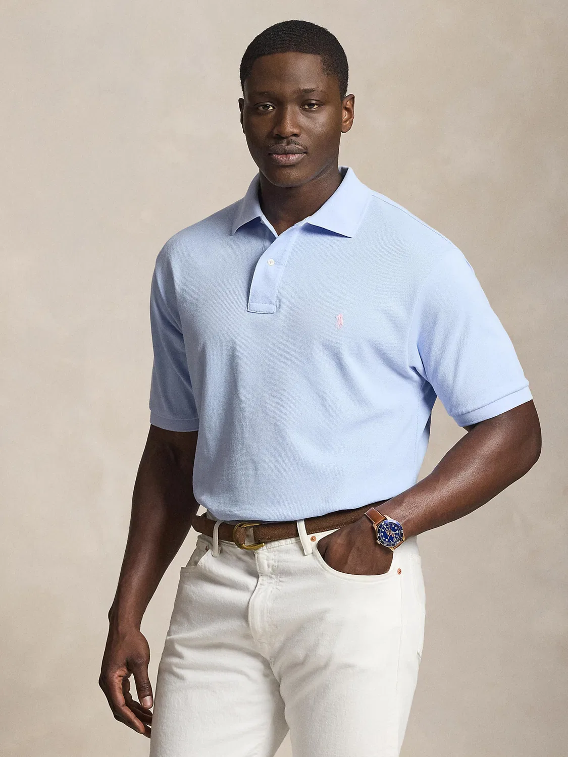 Рубашка Polo Ralph Lauren Big & Tall, Light Blue — фото 3