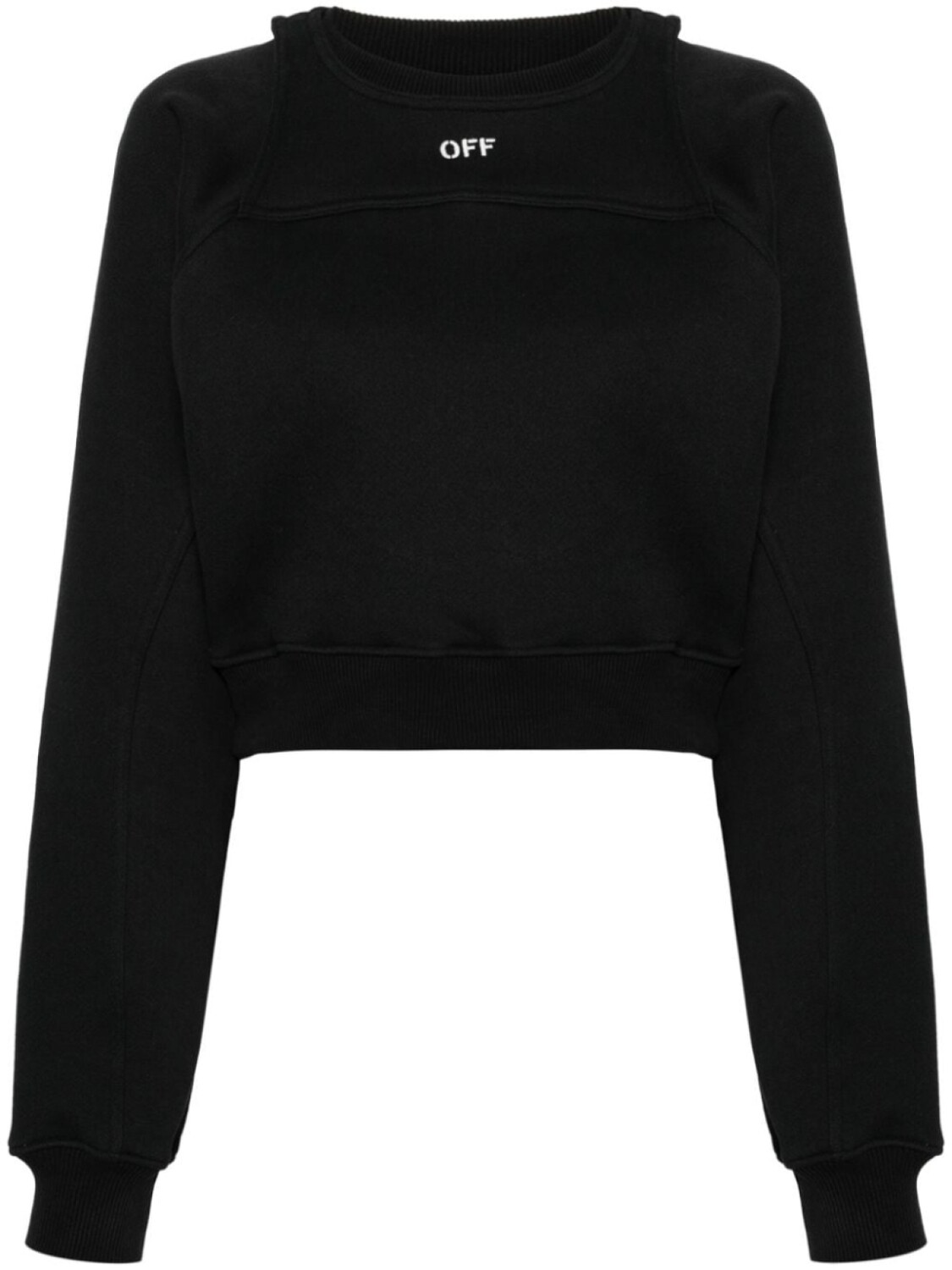 

Off-White многослойная укороченная толстовка, черный