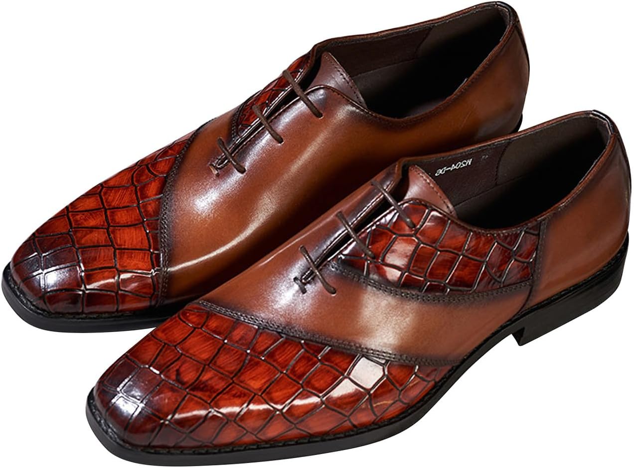 

Мужские туфли-оксфорды из натуральной кожи с гладким носком Santimon, коричневый