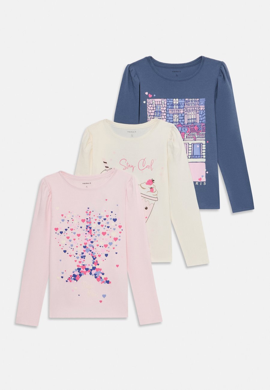 

Топ Name it NMFOLLIA 3 PACK, Coconut Milk/Vintage Indigo/Cradle Pink/Off-White