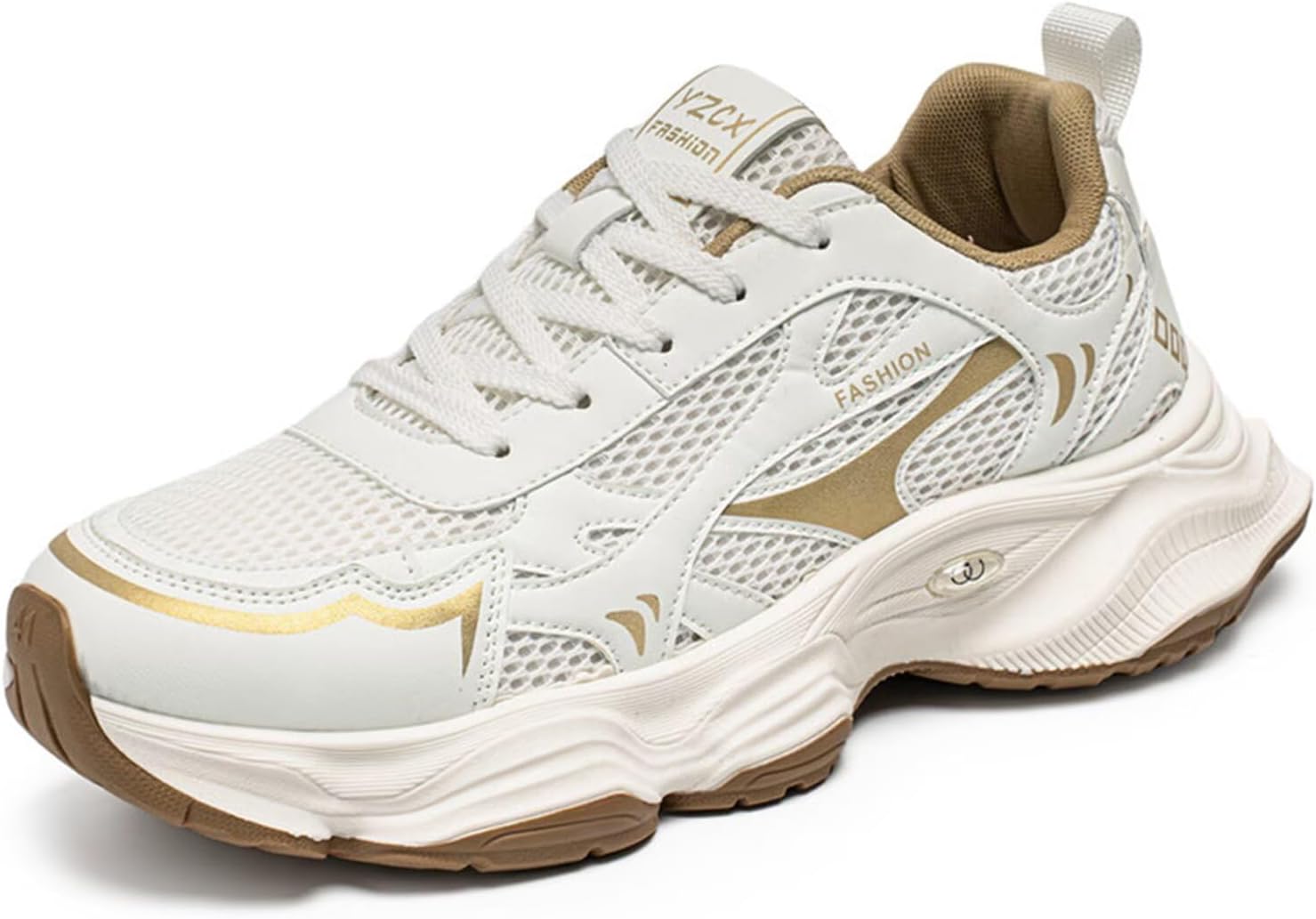 

Мужские кроссовки для бега с сеткой, дышащие спортивные платформенные стильные модные кроссовки Generic, бежевый