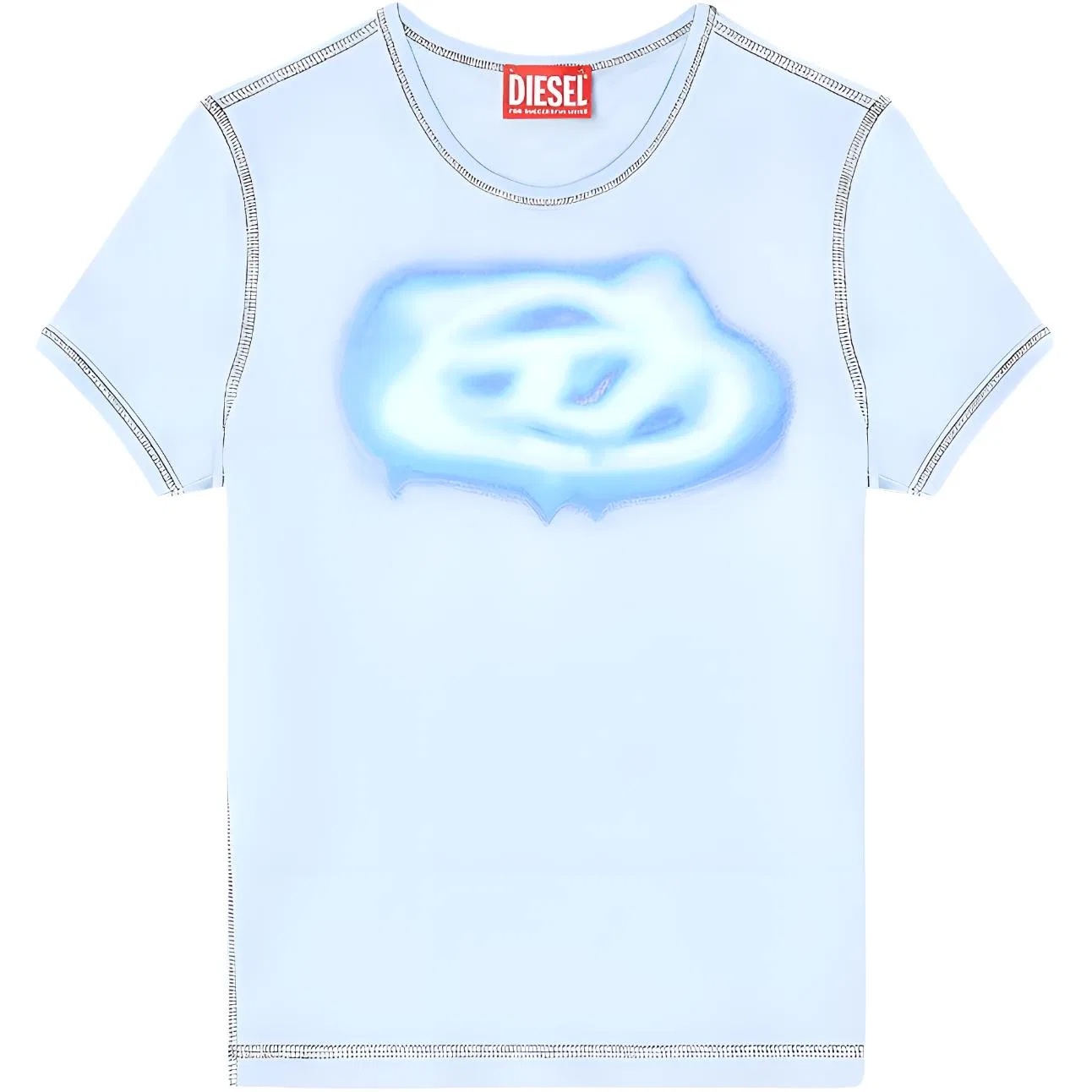 Футболка T Uncuties с принтом логотипа DIESEL, Sky Blue