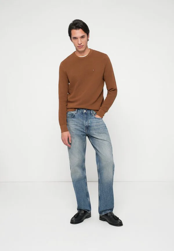 Основной структурный джемпер с круглым вырезом Tommy Hilfiger, Highland Khaki — фото 2