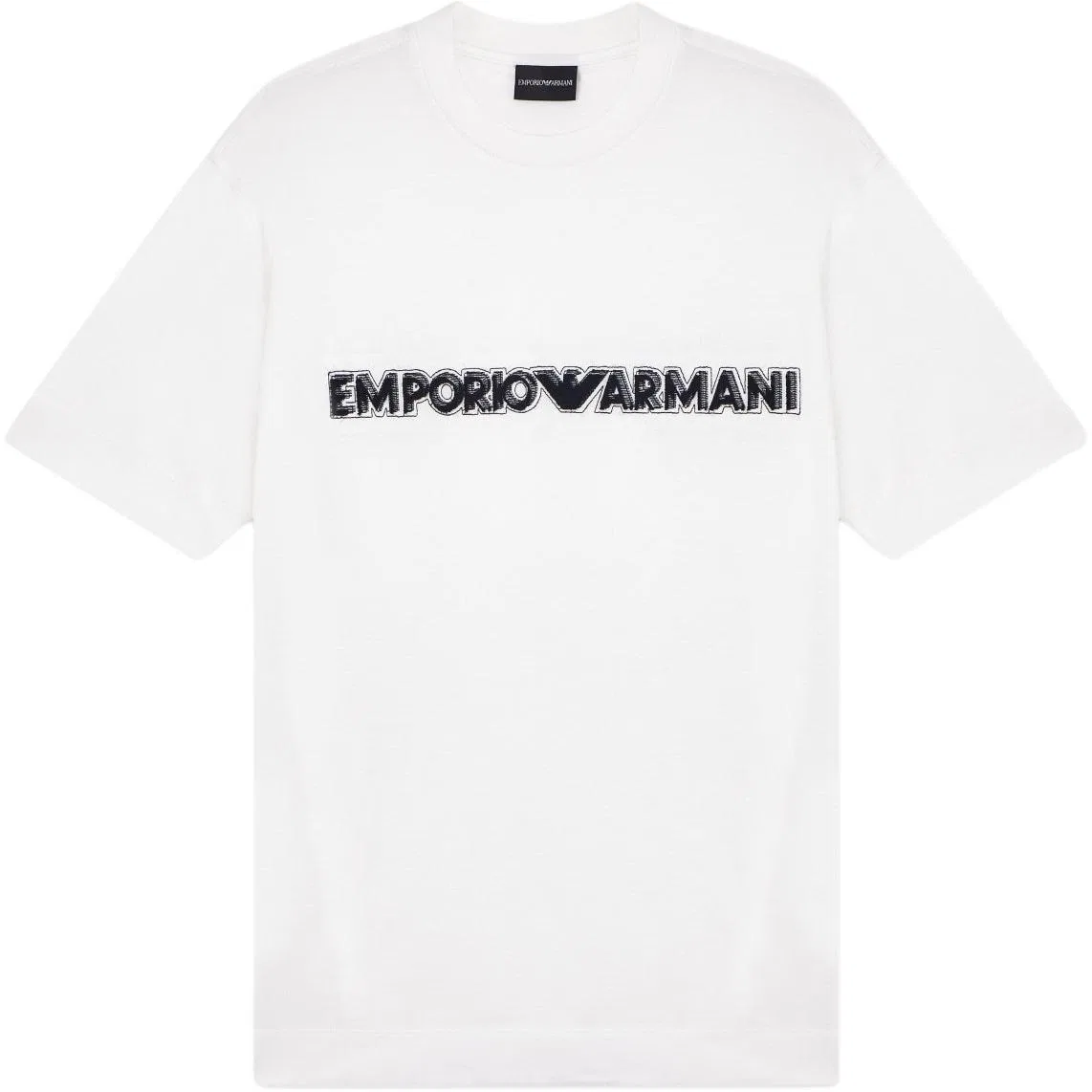 Футболка с круглым вырезом и коротким рукавом EMPORIO ARMANI, White