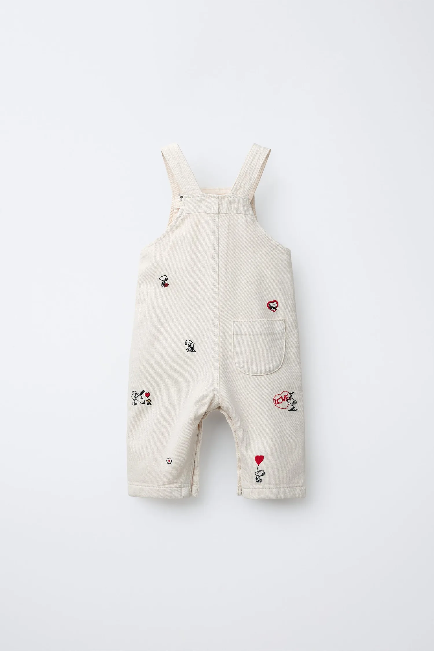 Комбинезон из саржи snoopy peanuts Zara, экрю — фото 2