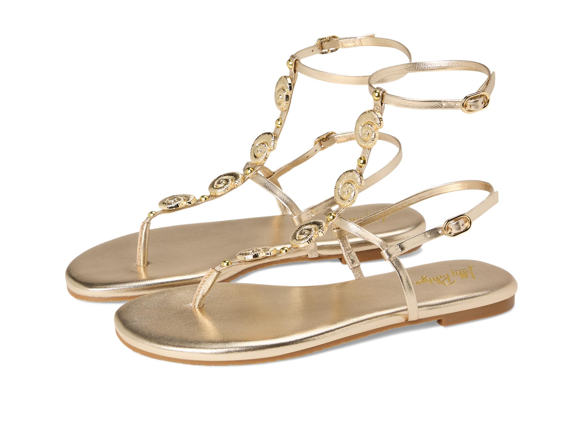 Сандалии Lilly Pulitzer Dylann Sandals, Gold Metallic