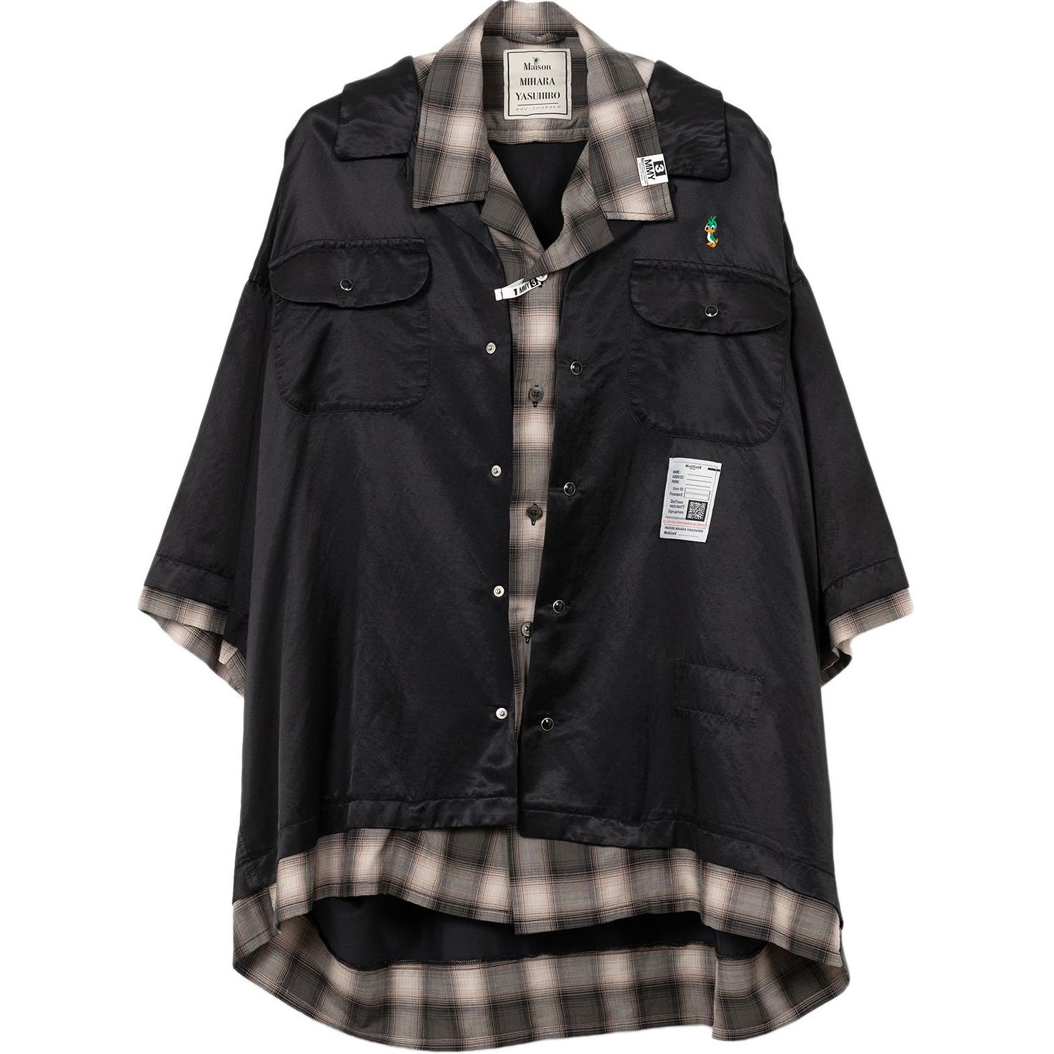 

Двухслойная короткая рубашка Maison Mihara Yasuhiro, черный