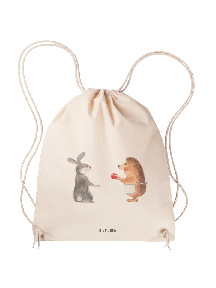 

Спортивная сумка Mr & Mrs Panda Sportbeutel Hase Igel ohne Spruch, кремовый, Бежевый, Спортивная сумка Mr & Mrs Panda Sportbeutel Hase Igel ohne Spruch, кремовый