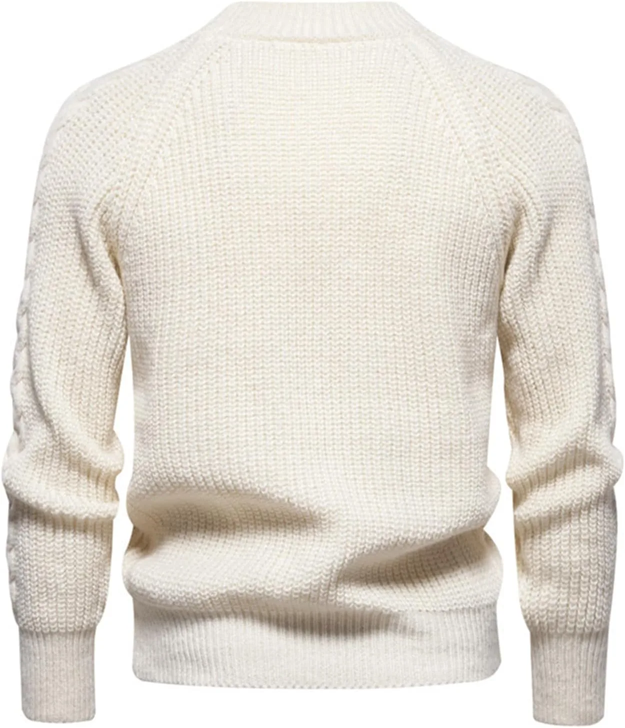 Мужской свитер-пуловер с длинным рукавом, легкий, эластичный, slim fit — фото 3
