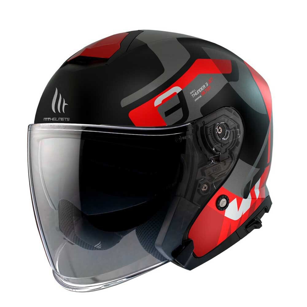 

Открытый шлем MT Helmets Thunder 3 SV Jet Jet Silton B5, черный