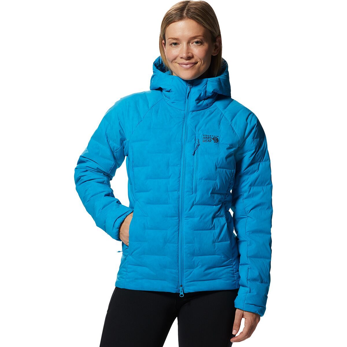 

Растягивающаяся худи-куртка с капюшоном Mountain Hardwear, цвет electric sky