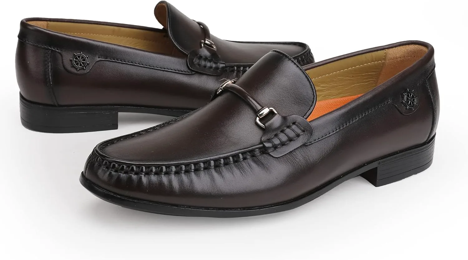 Кожаные туфли для мужчин, роскошные классические туфли Moc-toe Penny Bit Slip-on Locafer для мужчин Generic, коричневый — фото 3