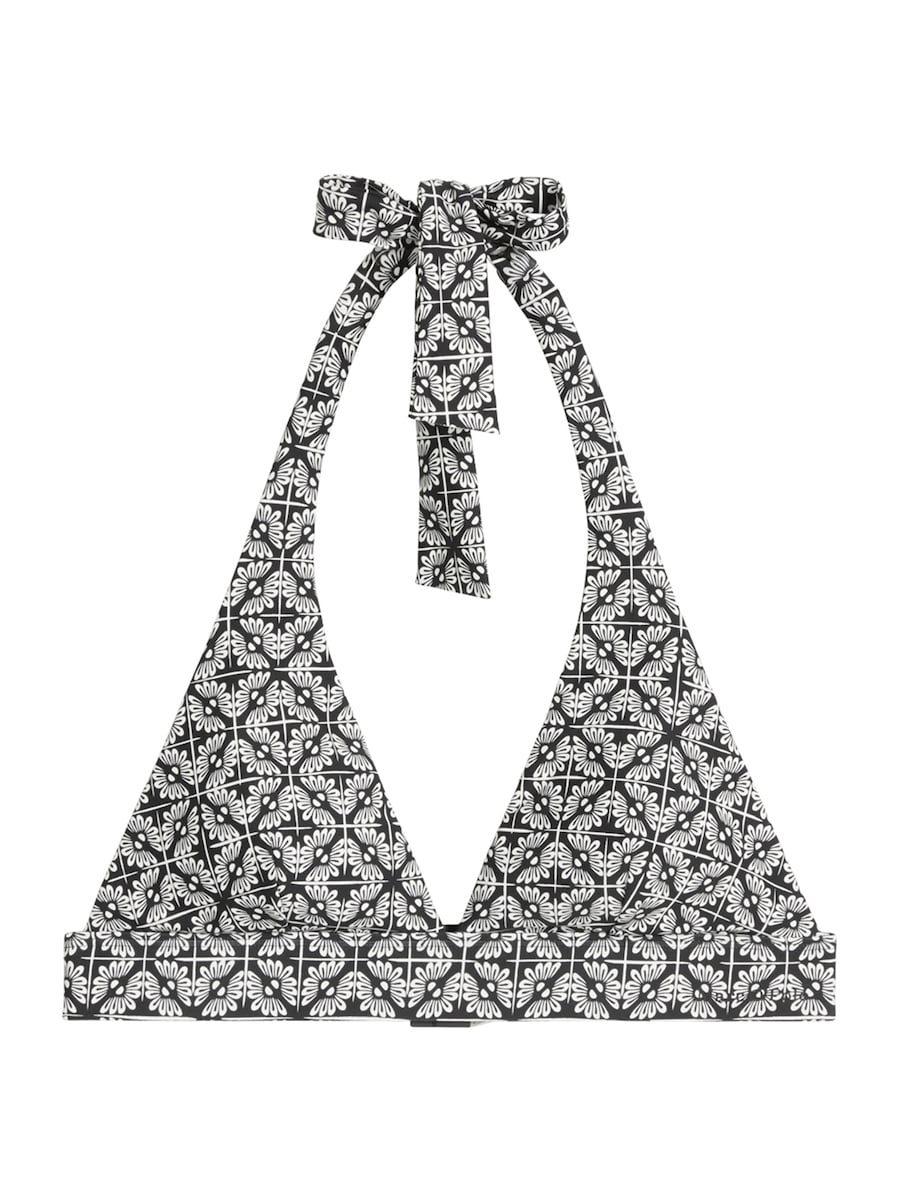 

Треугольный бикини-топ Marc O'Polo Geo Capsule, черный/белый