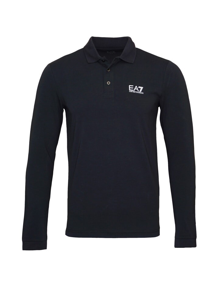 

Лонгслив EA7 Poloshirt, темно-синий