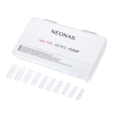 

Прозрачные типсы для ногтей с длинной сумкой, Neonail