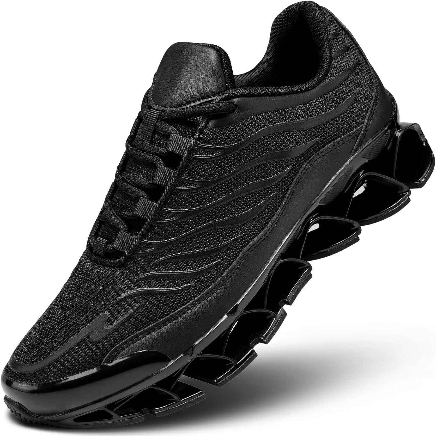 

Мужские слипоны для ходьбы и бега, теннисные кроссовки Blade, повседневные модные кроссовки, удобные, с противоскользящей подошвой, для работы, спорта и тренировок Hetohec, черный