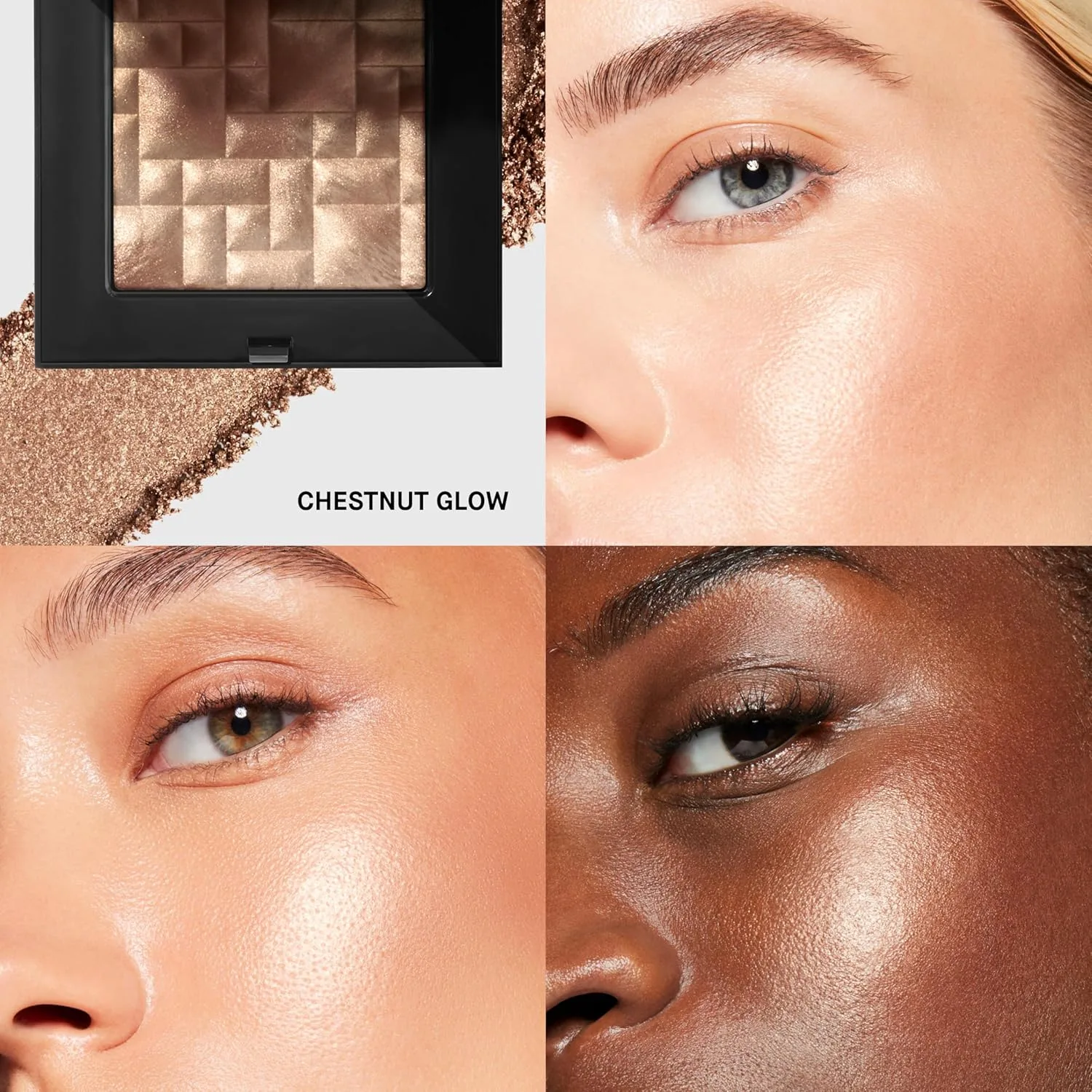 Пудра-хайлайтер Bobbi Brown | Хайлайтер с перламутровым эффектом для сияющих щек и глаз | Гибрид геля и пудры, 0,28 унции, 07 Chestnut Glow (A swirl of pale gold and soft bronze) — фото 2